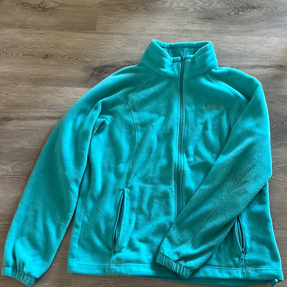 Size XL Teal Columbia Zip Up Sweatshirt